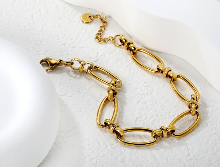 Bracelet Pvd 18k Gold - Size18+3cm - Aura Product (1)