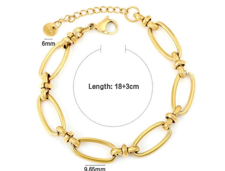 Bracelet Pvd 18k Gold - Size18+3cm - Aura Product (4)